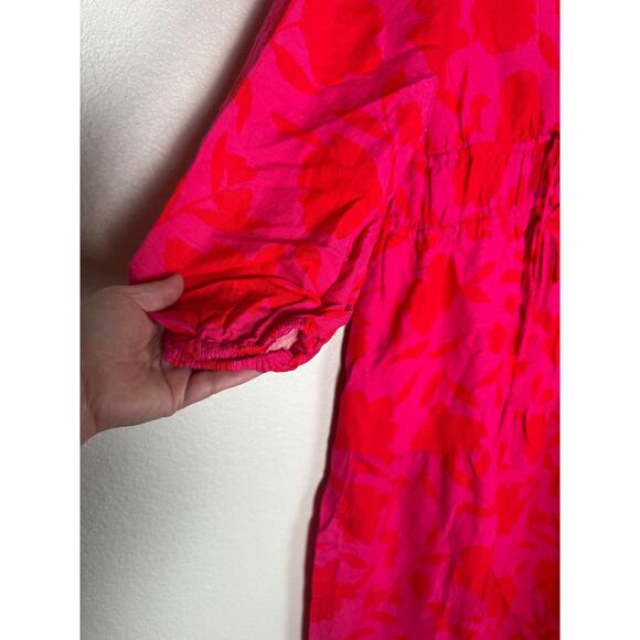 NWT Kate Spade for Target Pink Floral Midi Dress Women’s XL Statement Colorful - Picture 9 of 12